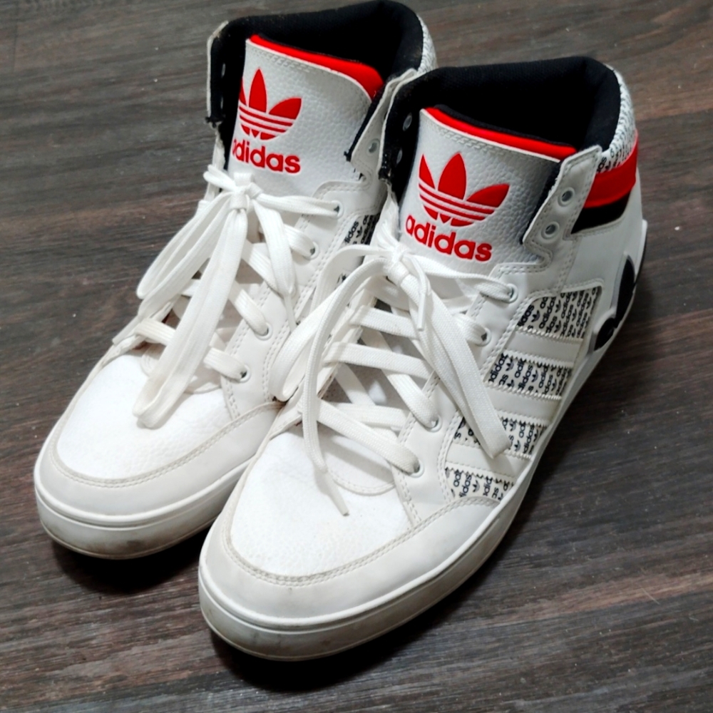 Adidas Hard Court High Top Red/White